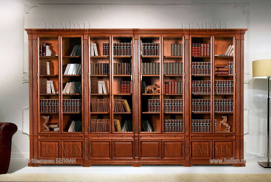 Книжный шкаф массив библиотека